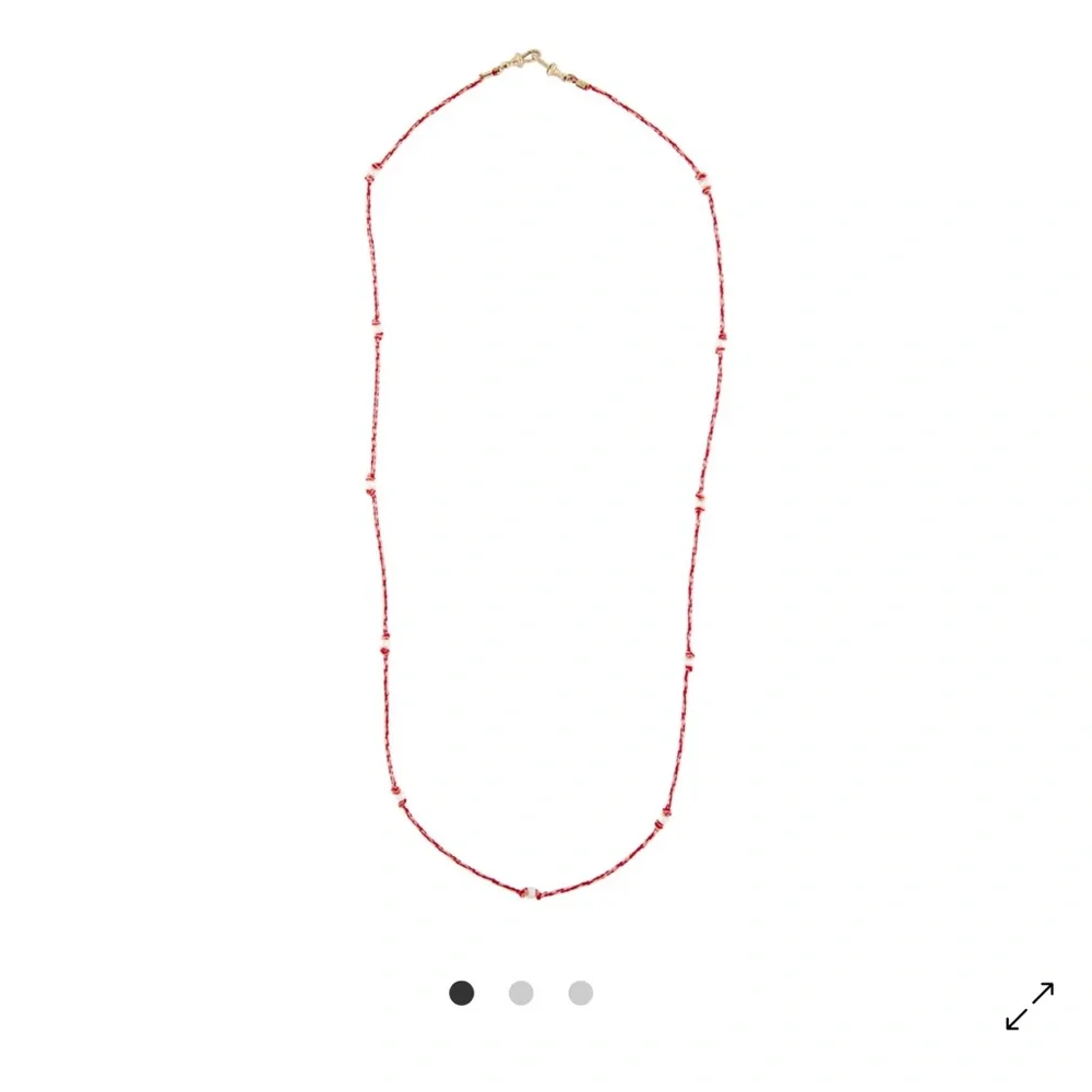 Marie Lichtenberg 29” 9K Cultured Pearl and Silk Cord Station Necklace Chain - Picture 4 of 8